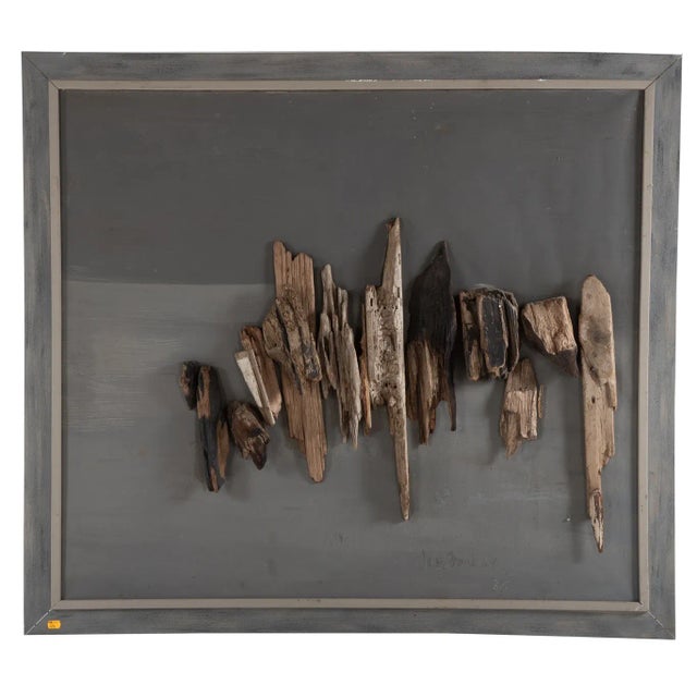 Abstract Jane Frank. Sculptural Landscape Cool Grey 1964 For Sale - Image 3 of 3