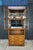 1980s Henredon Scene One Oak Campaign Curio Display Cabinet Library Bookcase 84" For Sale - Image 11 of 15