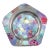 Whitefriars 1974 Millefiori Close Pack Canes Faceted Glass Pedestal Paperweight For Sale