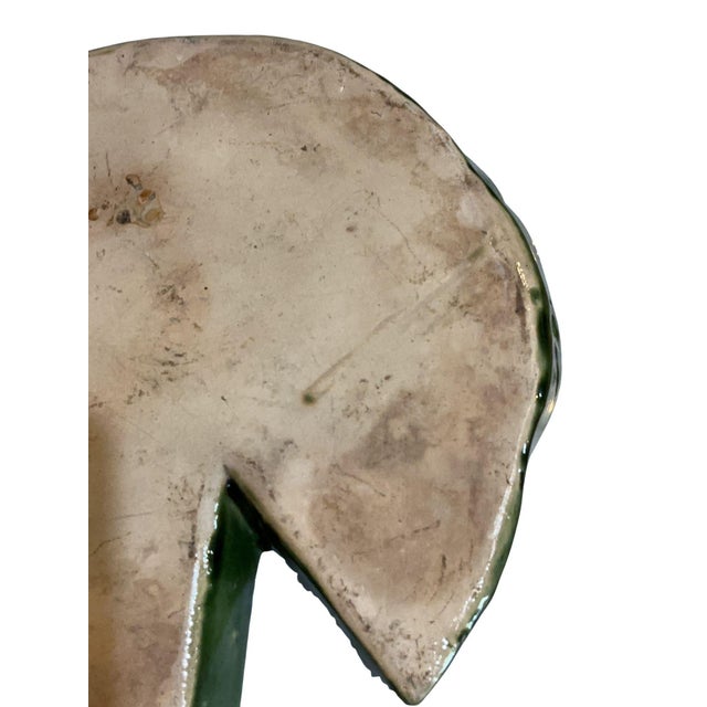 Ceramic Antique French Majolica Lily Pad For Sale - Image 7 of 9