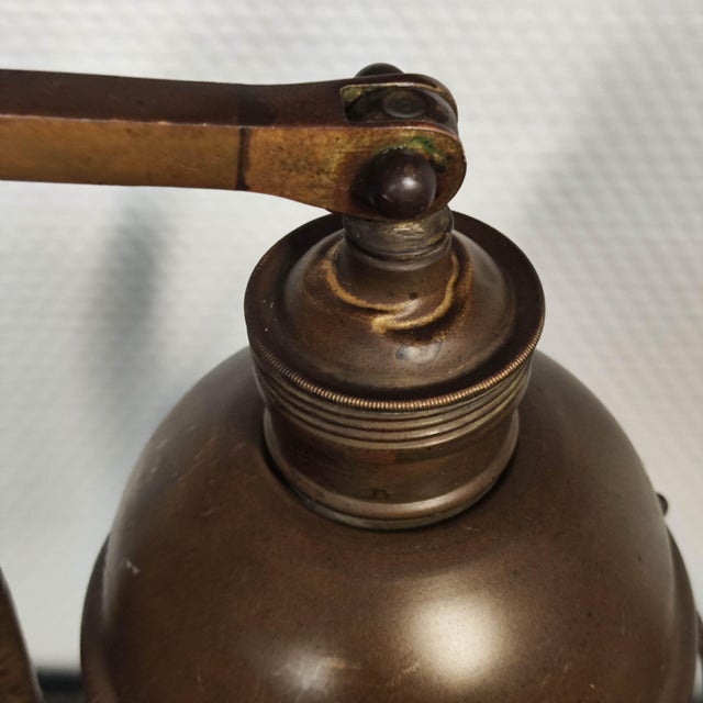 Brass Early 20th Century Italian Art Nouveau/Industrial Brass Desk Lamp For Sale - Image 8 of 13