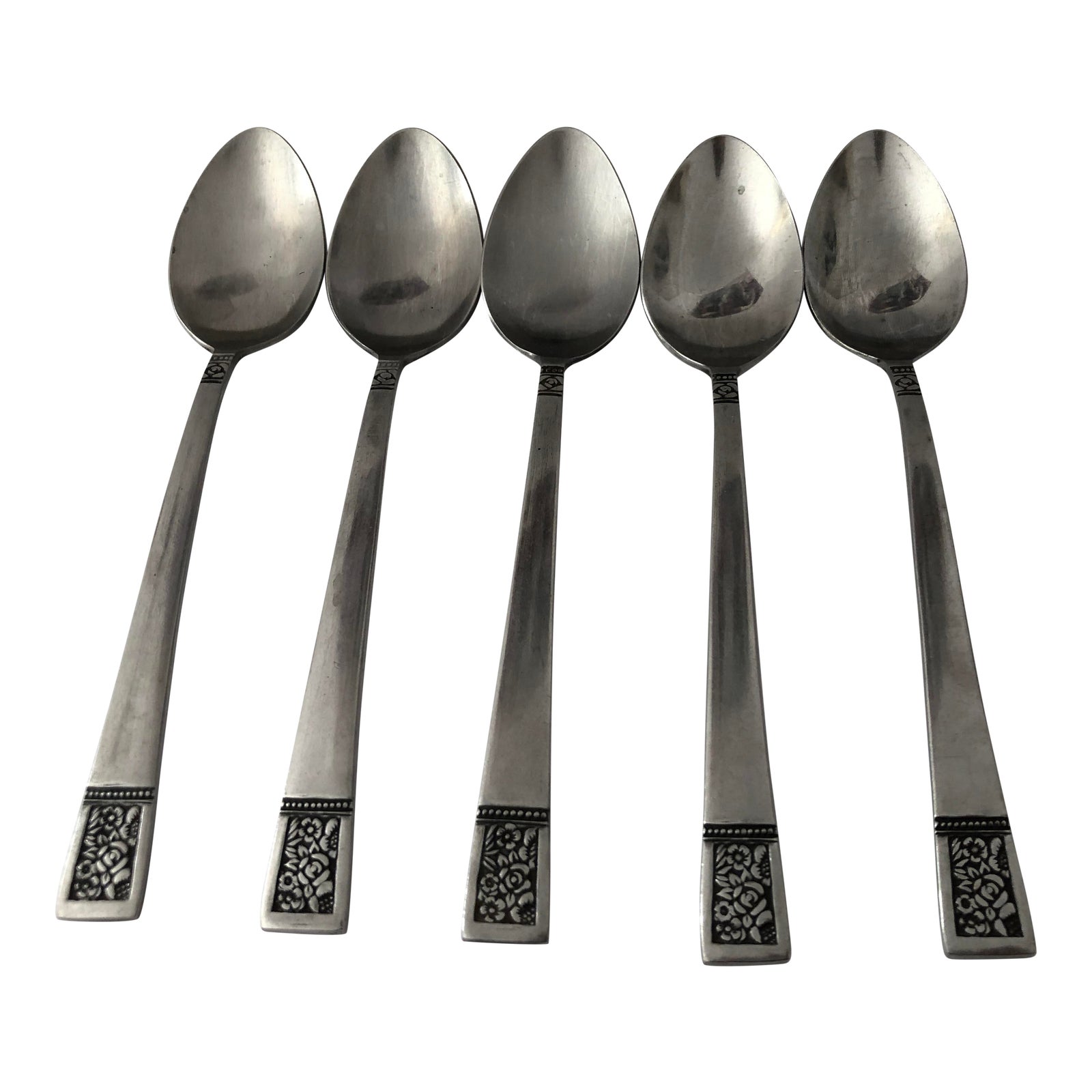 MidCentury Stainless Steel Set 5 Tablespoons Chairish