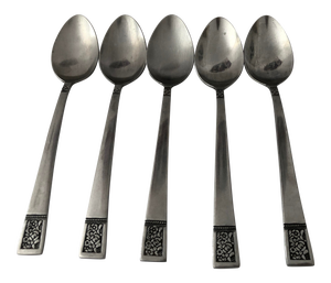 Mid-Century Stainless Steel Set 5 Tablespoons