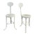 Whimsical Pair Vintage White Outdoor Chairs For Sale