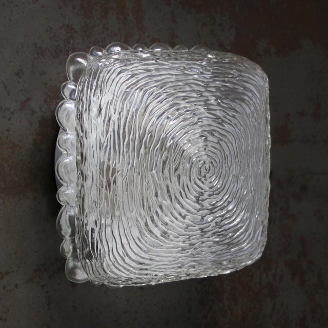 Metal Mid-Century Modern Clear Glass Ceiling Lamp by Helena Tynell for Glashütte Limburg For Sale - Image 7 of 11
