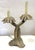 Gold Vintage Coastal Double Crossed Palm Tree Table Lamps- A Pair For Sale - Image 8 of 18