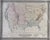 This captivating antique map, measuring 16" x 19", is a rare "Zoological Divisions" map of the United States, originally...