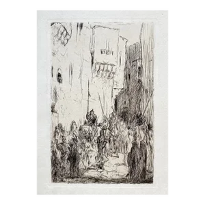 1911 Marius Bauer Orientalist Etching