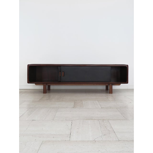 1950s Sideboard Bench in Wood and Leather, Finland, 1950s For Sale - Image 5 of 18