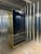 Metal 1960s Pair of Navy Blue Glass and Brass Ello Wardrobe Cabinets For Sale - Image 7 of 12