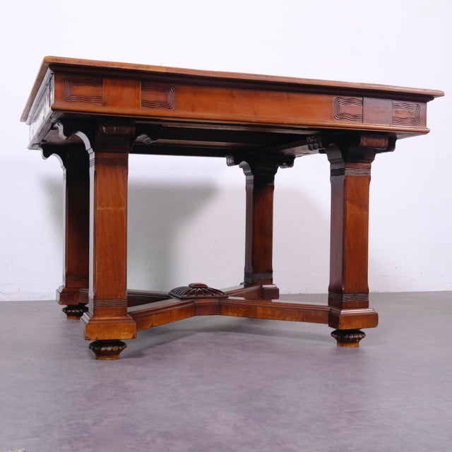 Antique Art Nouveau Table in Wood, Early 1900s For Sale - Image 18 of 18