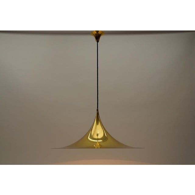 1970s Large Gold Semi Pendant Lamp by Claus Bonderup & Torsten Thorup for Fog & Mørup, 1970s For Sale - Image 5 of 14