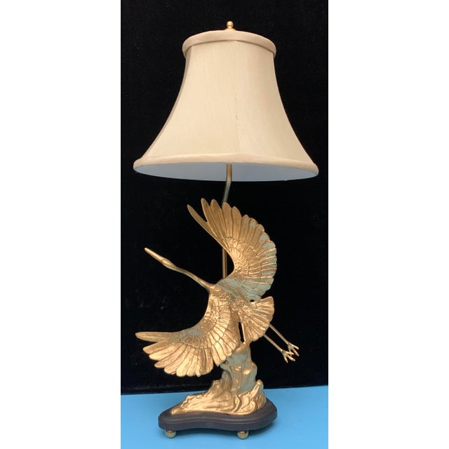 Vintage Mid 20th Century Toyo Brass Crane Lamps a Pair Chairish