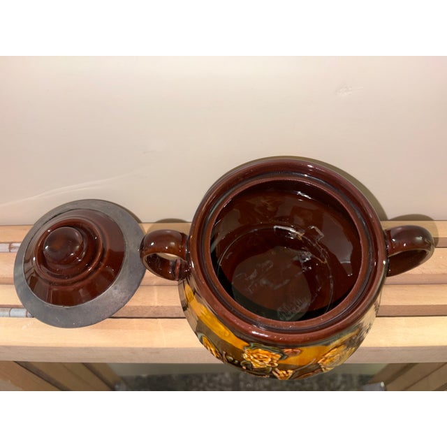 Vintage Kingsware Ceramic Sugar Bowl with Lid from Royal Doulton, 1950 For Sale - Image 4 of 10