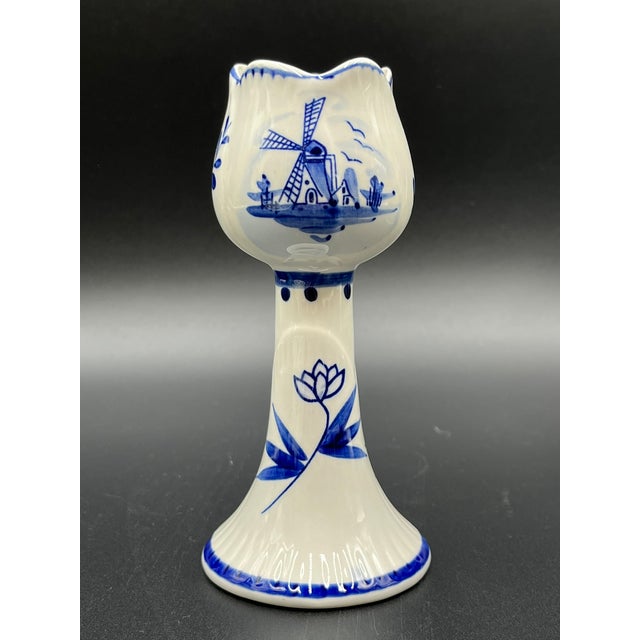 Dutch Blue Royal Vase from Delft, 1960s, Set of 5 For Sale - Image 17 of 18
