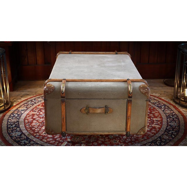 Large Globetrekker Trunk Coffee Table in Canvas and Leather from Timothy Oulton, 2010s For Sale - Image 14 of 18