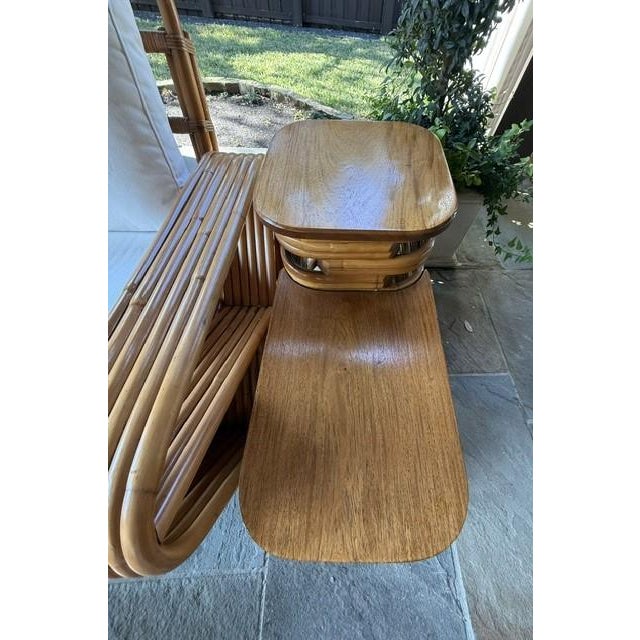 Large Rare Lot - Vintage Paul Frankl by Kane Kraft Pretzel Rattan Six-Strand 7-Piece Set! For Sale - Image 9 of 18