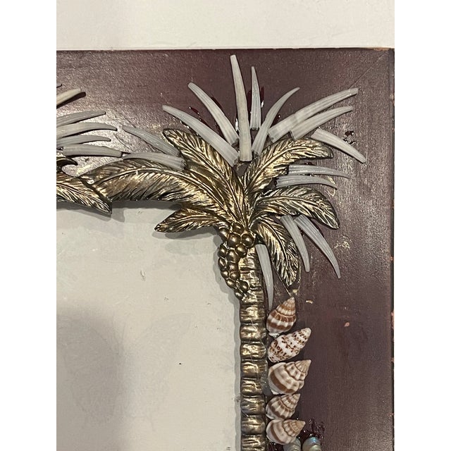 Safari Vintage Tropical Coastal Sea Shells Photo Frame For Sale - Image 3 of 4