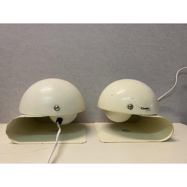Mid-Century Modern Mid-Century White Model Bugia Wall Lamps by Giuseppe Cormio for Guzzini, 1970s, Set of 2 For Sale - Image 3 of 18