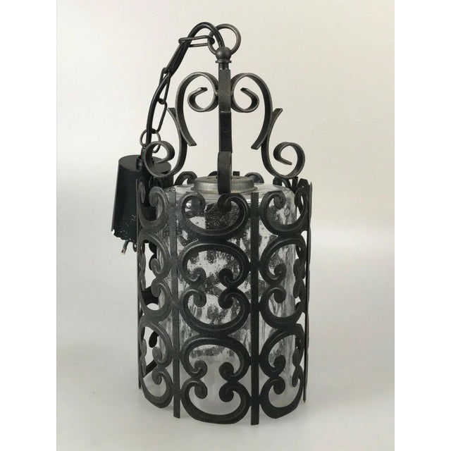 Mid-Century Modern Space Age Pendant Lamp in Metal and Glass For Sale - Image 8 of 9