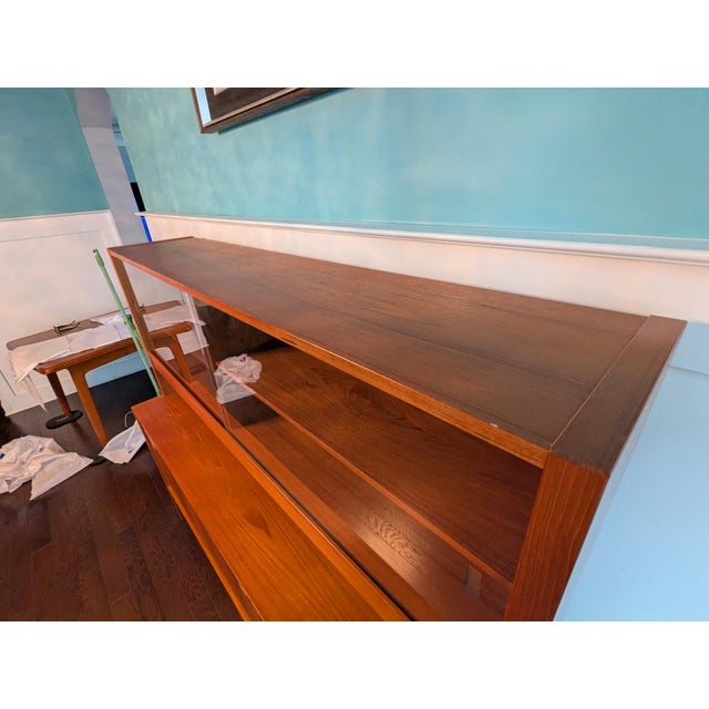 Mid-Century Danish Modern Teak Sideboard & Hutch by Clausen & Son, Attributed For Sale - Image 13 of 18