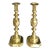 Late 19th Century English Antique King of Diamonds Brass Candlesticks, a Pair For Sale