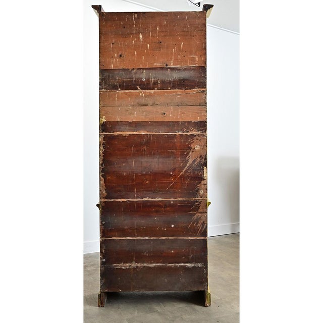 Wood English 19th Century Tall Painted Bookcase For Sale - Image 7 of 9