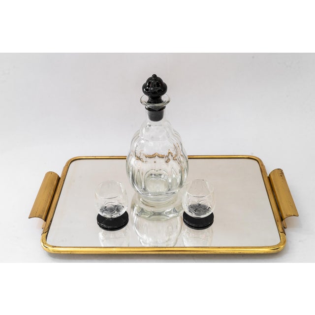 Art Deco Brass Serving Plate with Mirror, 1920s For Sale - Image 12 of 14