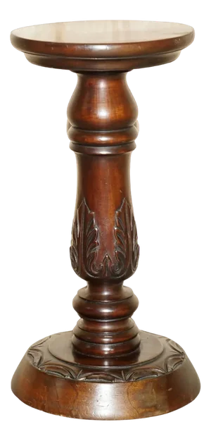 Antique Hand Carved Corinthian Pillar Jardiniere Stand