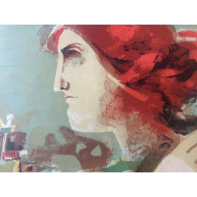 A striking limited-edition color lithograph by celebrated Spanish artist and printmaker Alvar Sunol Munoz-Ramos, featuring...