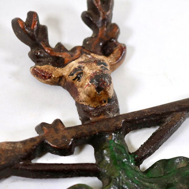 Antique Stag, Rabbit and Fowl Matchstick Holder For Sale - Image 4 of 10