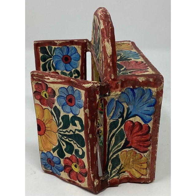 Antique Peruvian Retable Featuring a Mask Store or Workshop. For Sale - Image 4 of 6