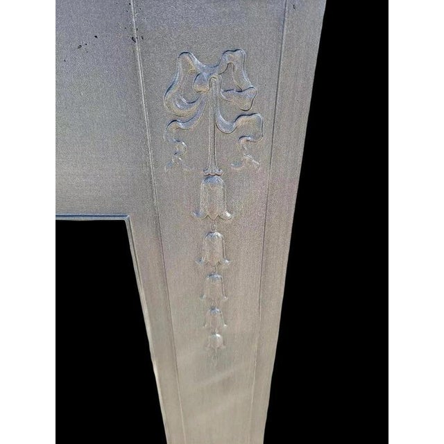 Victorian Edwardian Cast Iron Fireplace Surround for Wood Burner For Sale - Image 9 of 15