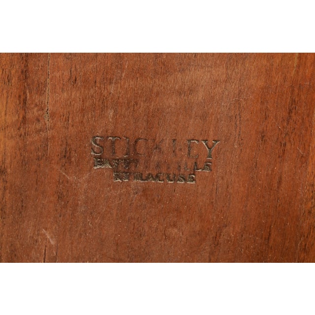 L. & J. G. Stickley American Colonial Solid Cherry Wood Spindle Back Windsor Dining Chairs, Set of Four For Sale - Image 14 of 15