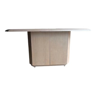 Modern White Oak Console Cabinet For Sale