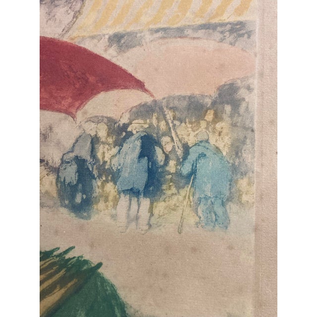 Georges Gobeau Dit Gobô, The Market of Douarnenez, Aquatint, 1890s-1910s, Framed For Sale - Image 18 of 18