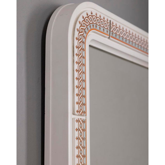 Vintage Plastic Wall Mirror with Carrara Matte, 1970s For Sale - Image 6 of 9