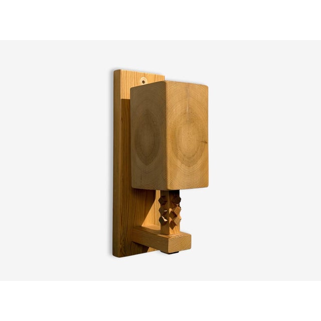 Leif Wikner, Swedish Modern, Pine Wall Light or Sconce, Sweden, 1970s A modernist wall sconce designed and produced by...