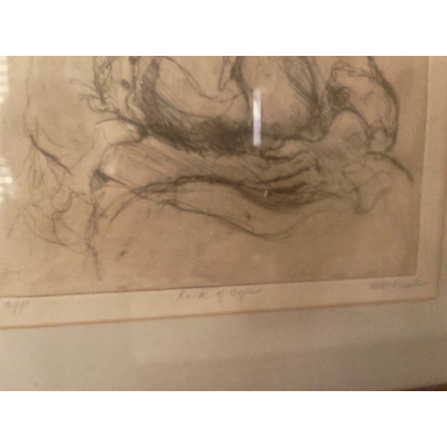 1980s Helen Frank, Signed, a/P, Framed 19" Wide X 21" High For Sale In Dallas - Image 6 of 6