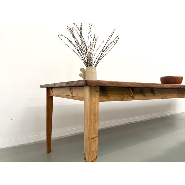 Large Farmhouse Table in Chestnut, 1950s For Sale - Image 11 of 18