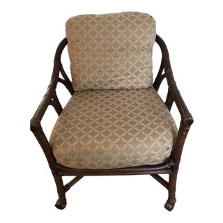 Ficks Reed Bamboo Chair on Casters For Sale