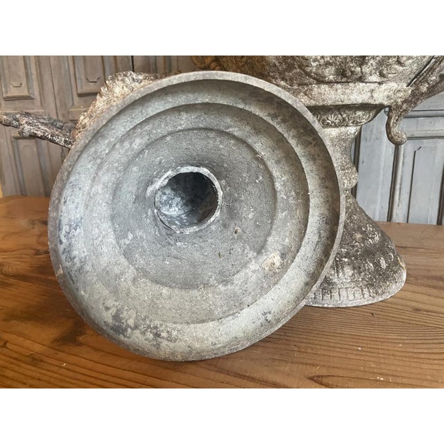 French Aluminum Garden Vases, 1886, Set of 2 For Sale - Image 16 of 18