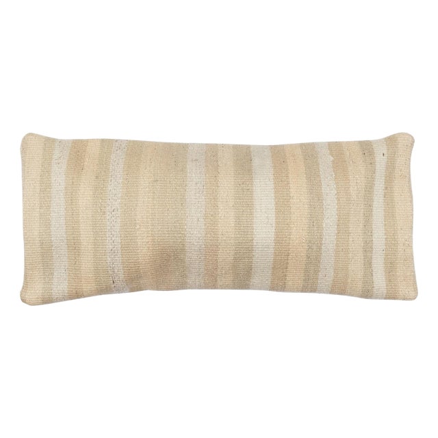 14"x28" Vintage Kilim Cushion Cover. Hemp Throw Pillow. Lumbar Pillow Cover For Sale