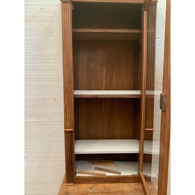 Directoire-Style 2-Part Display Cabinet in Walnut, 20th Century For Sale - Image 3 of 11