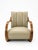 A distinctive Swedish Art Deco rocking chair from the 1930s, featuring its original leather upholstery in remarkably well-...