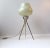 Metal Modernist Tripod Table Light in Brass & Pin-stripe Glass, 1960s For Sale - Image 7 of 7