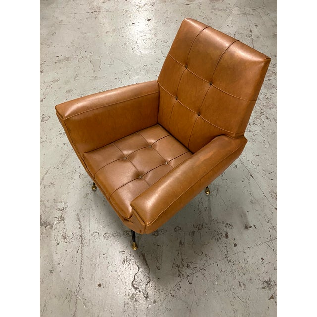 Vintage Cubist Leather Lounge Chair For Sale - Image 16 of 16