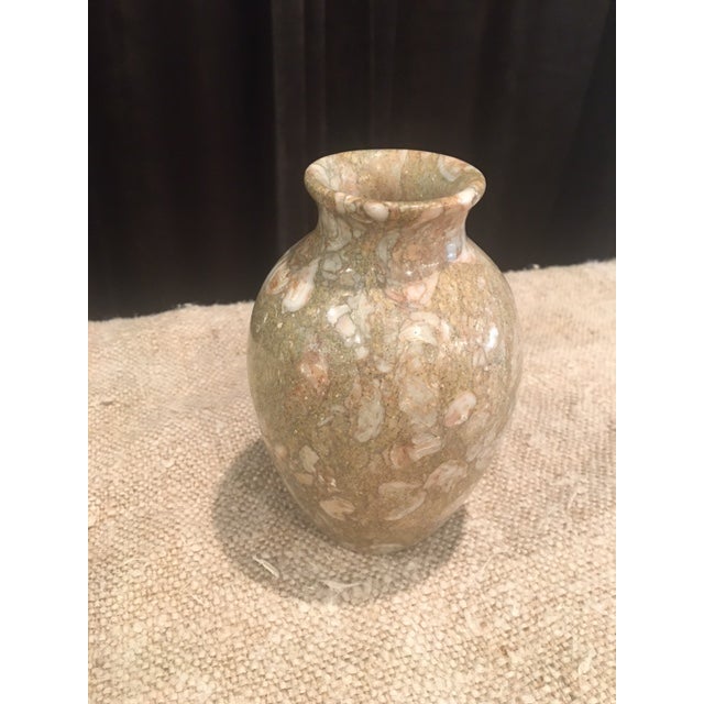 Mid-Century Modern Mid 20th Century Fossil Stone Vase For Sale - Image 3 of 4