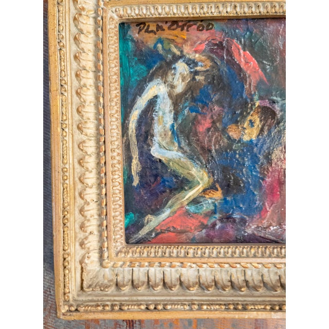 21st Century Modern Abstract Religious Acrylic Painting, Signed Illegibly For Sale In New York - Image 6 of 8