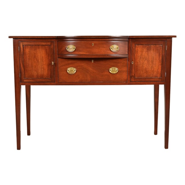 Kittinger Federal Mahogany Bow Front Sideboard Credenza or Buffet For Sale